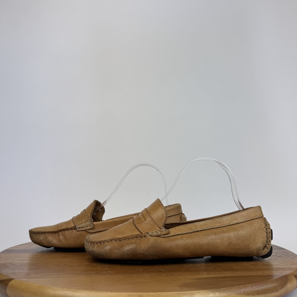 Womens Mercanti Fiorentini Tan Casual Driving Penny Loafers Shoes Size 8 B GUC